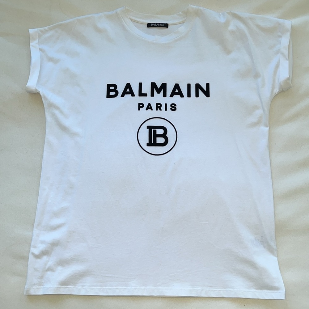 Balmain white t shirt